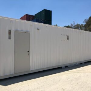 This 40′ container has been modified and fitted out for use as a drone operator station