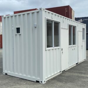 20′ standard single use container with glass windows and AC