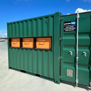 little 10′ standard Green container conversion